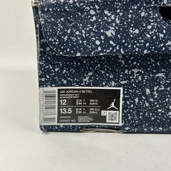 Nike Shoes Air Jordan 4 Retro Midnight Navy 2024